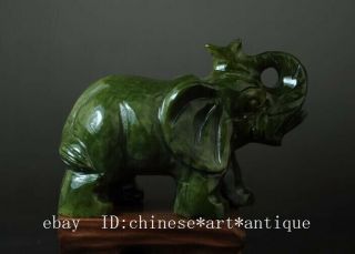 china old hand - made south natural jade water absorption elephant statue 01 b02 4