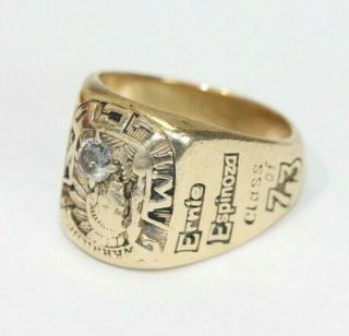 Vintage Large 14K YELLOW GOLD Class Ring: 28.  6 Grams SCRAP,  Size 12.  5 5