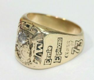 Vintage Large 14K YELLOW GOLD Class Ring: 28.  6 Grams SCRAP,  Size 12.  5 7