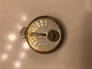 Unusual Vintage Brass Small Sundial With Built In Compass