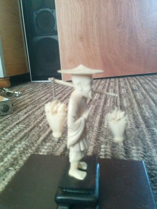 Antique Hand Carved Chinese Bone Figure,  approx 5 