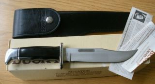 Vintage Pre Date Code 3 Line Buck 119 Knife W/ Box & Sheath
