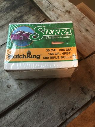 Sierra Matchking 2200C - 30 Cal.  308 Diam 168 gr HPBT box of 500 2