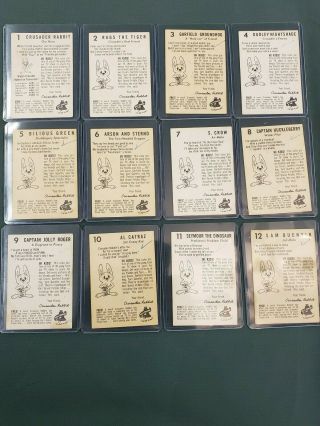Vintage Crusader Rabbit Carton Cards 1962 2