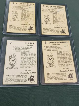 Vintage Crusader Rabbit Carton Cards 1962 5