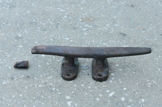 Vintage 60s Solid Brass Marine/Boat Cleat Broken Edge Fixable 2