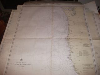 Vintage Nautical Maritime Chart (san Francisco To Cape Flattery).