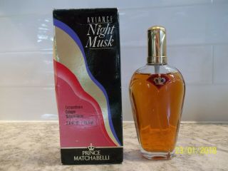 Vintage Prince Matchabelli Aviance Night Musk 2.  6 Oz Cologne Perfume For Women