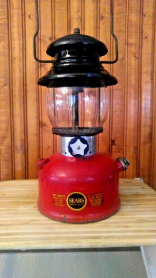 Vintage Sears Lantern,  4/64 Red Single Mantle 476.  74550