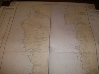 Vintage Nautical Maritime Chart (albion To Casper California)