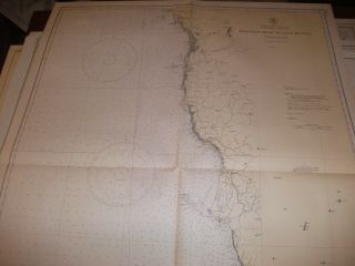 Vintage Nautical Maritime Chart (trinidad Head To Cape Blanco California).