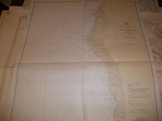 Vintage Nautical Maritime Chart (cape Mendocino California)