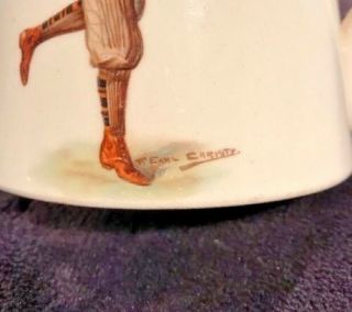 Antique 1900s Princeton Tigers Football Mug by F EARL CHRISTY Avon Porcelain Cup 4