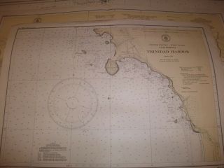 Vintage Nautical Maritime Chart (trinadad Harbor California)