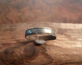 EARLY MEDIEVAL SAXON OR VIKING BAND DECORATED RING - BRITISH DETECTING FIND 4