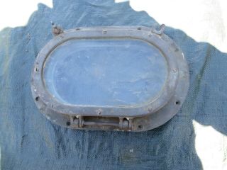 Vintage Marine Nautical Bronze Ship Oval Porthole 9 " X5 " Glass