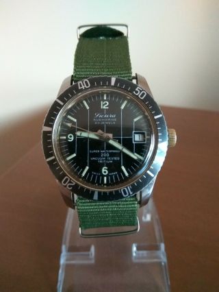 Vintage Sicura Submarine 200 Diver Vacuum Tritium 23 Jewels 2