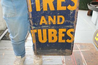 Rare Large Vintage 1920 ' s Tiger Foot Tires Gas Station 59 