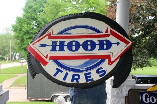 Rare Vintage 1940 ' s Hood Tires Gas Station 36 