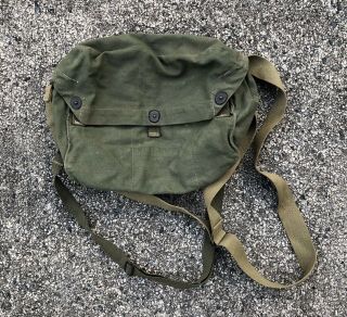 Vintage Wwii Us Army M6 Gas Mask Carry Bag Od