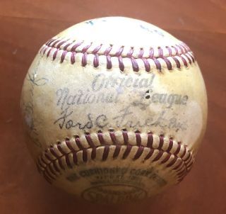 Rare 1941 Brooklyn Dodgers Team Signed Auto National League Spalding Baseball 3