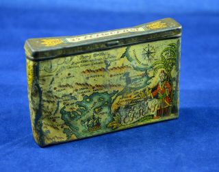German Wwii Wehrmacht Afrika Korps Soldier Cigarettes Ration Tin Box Borg Orient
