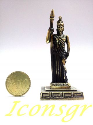 Ancient Statue Zamac Athena Greek Miniature Olympian God Pantheon Sculpture G