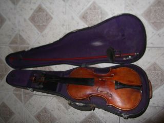 A Rare Fine Old Violin One Bow And Old Case Full 4/4 Mathias Hornsteiner 1872