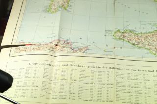 WWII German Wehrmacht Karte von Italien MAP OF ITALY 1944 6