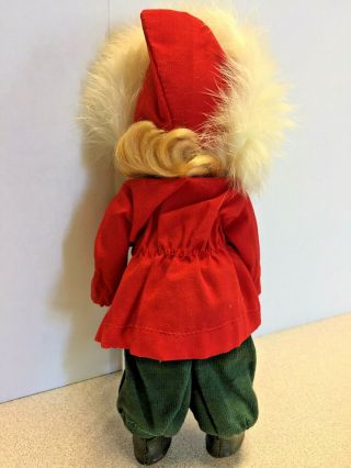 VINTAGE VOGUE GINNY DOLL W/SKIING ACCESSORIES PAINTED LASH 1950 ' s 2