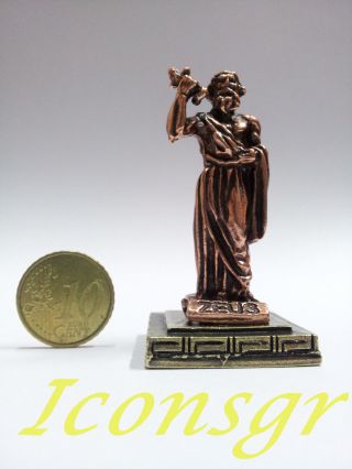 Ancient Statue Zeus King Of Gods Greek Olympian God Miniature Sculpture Zamac