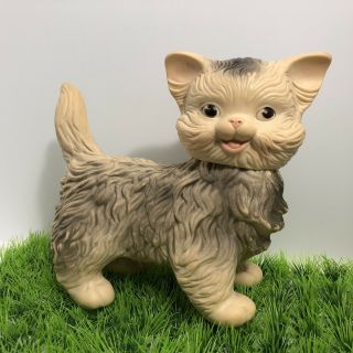 Vtg ‘60 Edward Mobley Co Large Kitten Kitty Cat Squeak Toy Arrow Rubber Kitsch