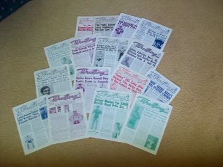 16 Vintage St.  Louis Wrestling Club Programs,  1971,  Most Are Vg,