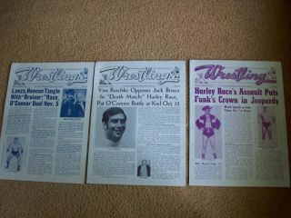 16 Vintage St.  Louis Wrestling Club Programs,  1971,  Most are VG, 3