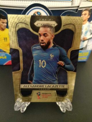 Panini Prizm World Cup Soccer 2018 Gold Power France Lacazette 1/5 Ultra Rare