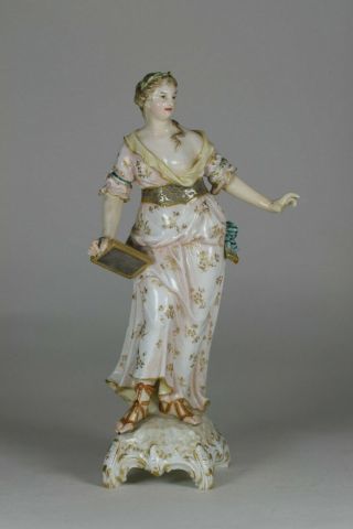 Antique German 19th Century KPM BERLIN Porcelain Figure of a Lady QUALITY 2