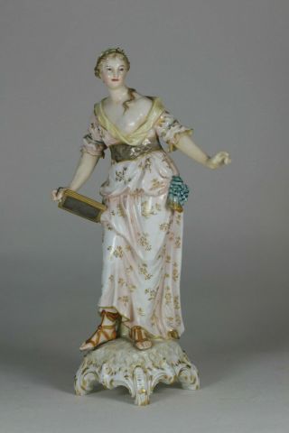 Antique German 19th Century KPM BERLIN Porcelain Figure of a Lady QUALITY 3