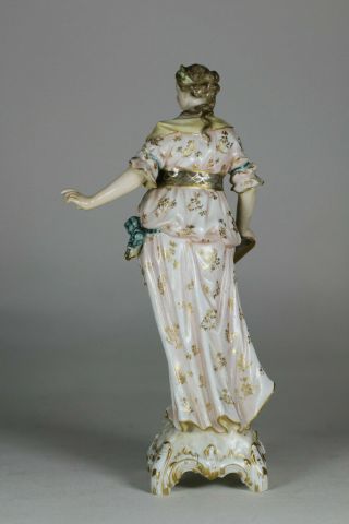 Antique German 19th Century KPM BERLIN Porcelain Figure of a Lady QUALITY 4