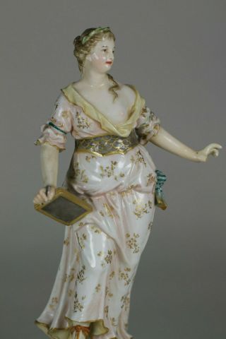 Antique German 19th Century KPM BERLIN Porcelain Figure of a Lady QUALITY 7