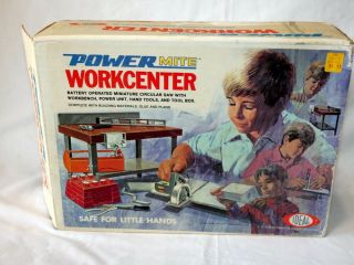 Vintage 1971 Ideal Toy Power Mite Workcenter - Box Only