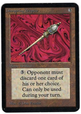 Mtg Magic The Gathering Disrupting Scepter Alpha Sp Vintage Old School