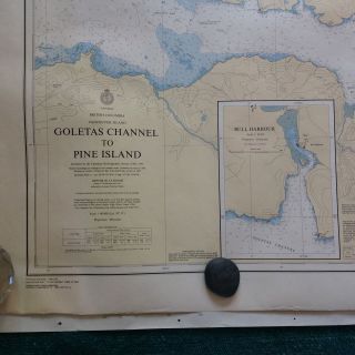 Canada Hydrographic Nautical Chart Goletas Channel Pine Island Bc Vancouver Map