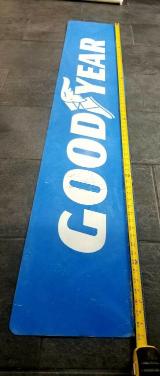 VINTAGE GOODYEAR PORCELAIN DOUBLE SIDED SIGN1960s 66IN LONG 2