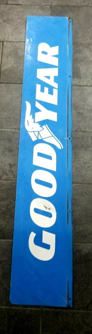 VINTAGE GOODYEAR PORCELAIN DOUBLE SIDED SIGN1960s 66IN LONG 5