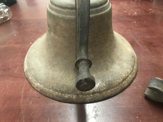 SCARCE ANTIQUE CAST IRON BELL WITH YOKE C.  S.  BELL CO.  NO.  62 HILLSBORO OHIO 7