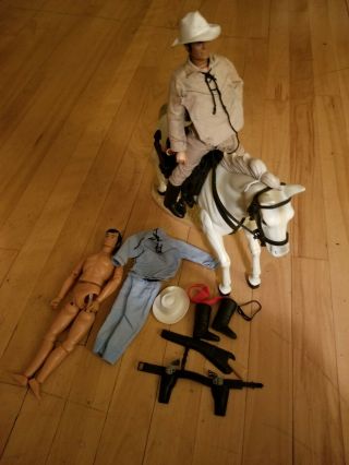 1973 Lone Ranger Silver Action Figure Accessories Mask Holsters Etc