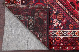 Antique Geometric Tribal Lori Area Rug Hand - made Oriental Wool Carpet RED 5 ' x8 ' 12
