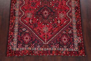 Antique Geometric Tribal Lori Area Rug Hand - made Oriental Wool Carpet RED 5 ' x8 ' 5