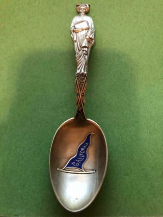 Antique Sterling Silver Spoon.  925 University Of California Berkeley Graduate
