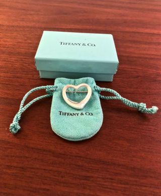 Refined Tiffany & Co.  Elsa Peretti Open Heart Pin / Brooch –
